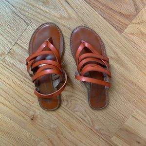 Rock and Candy size 5.5 strappy orange sandals